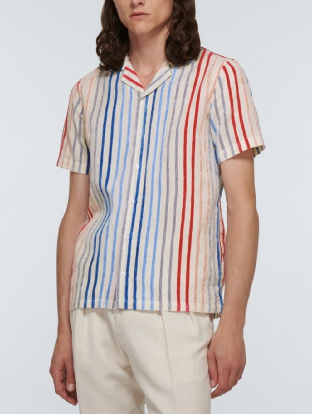 Orlebar Brown Hibbert Striped Chenille Shirt